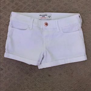 Abercrombie kids white shortie short size 9/10